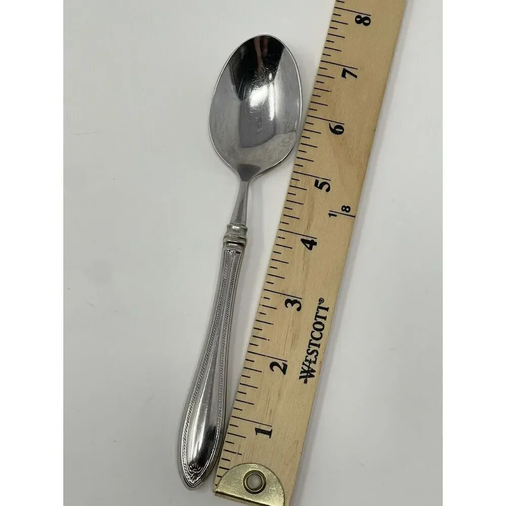 Oneida SHERATON Stainless Heirloom CUBE Glossy Place Dinner Soup Spoon 7 1/8”